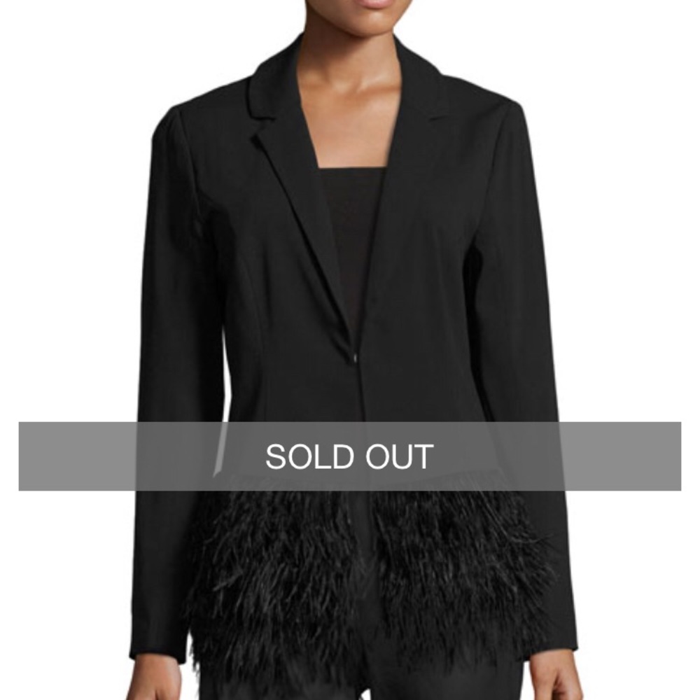 NWOT Philosophy blazer with feather hem